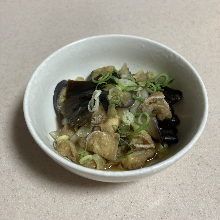 なすとキャベツと揚げの煮物